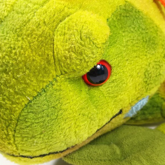 Wild Republic Iguana Lizard Stuffed Animal Plush Green Orange Realistic 23" - Picture 6 of 14